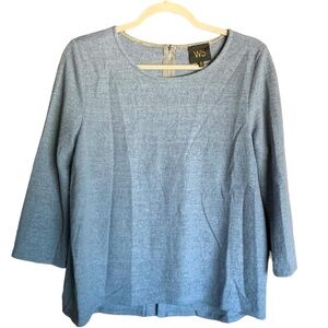 W5 women’s blue top made in USA all seasons woven size medium coastal beachy